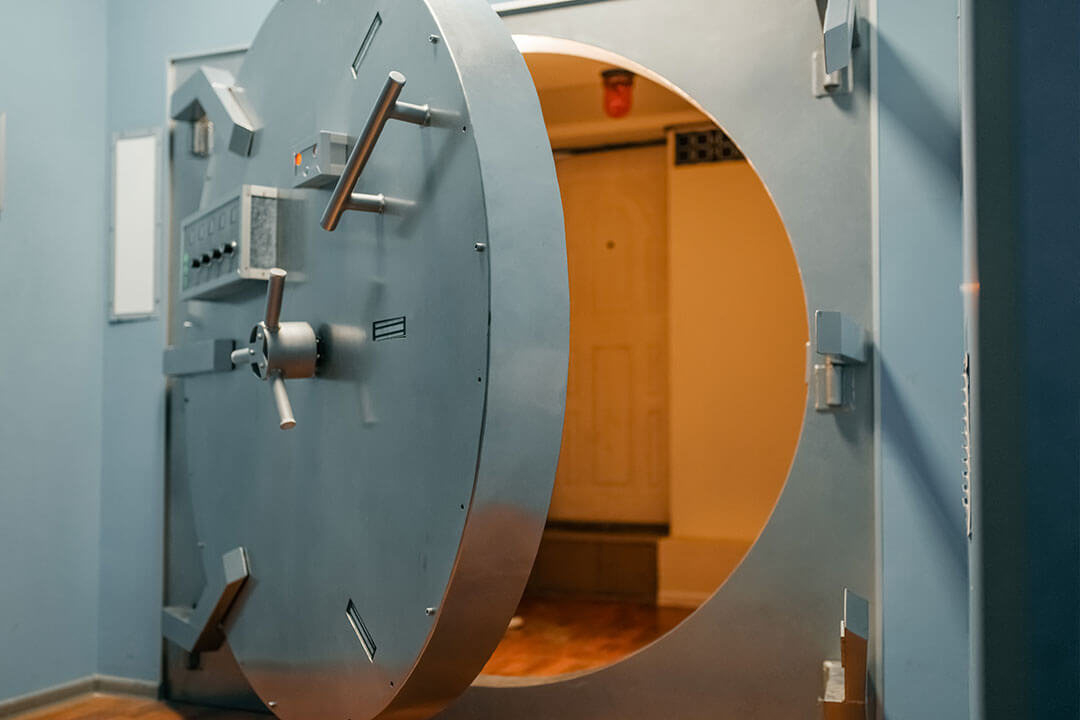 A bank vault left open!